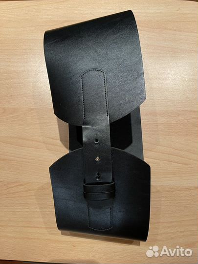 Ремень женский кожаный черный