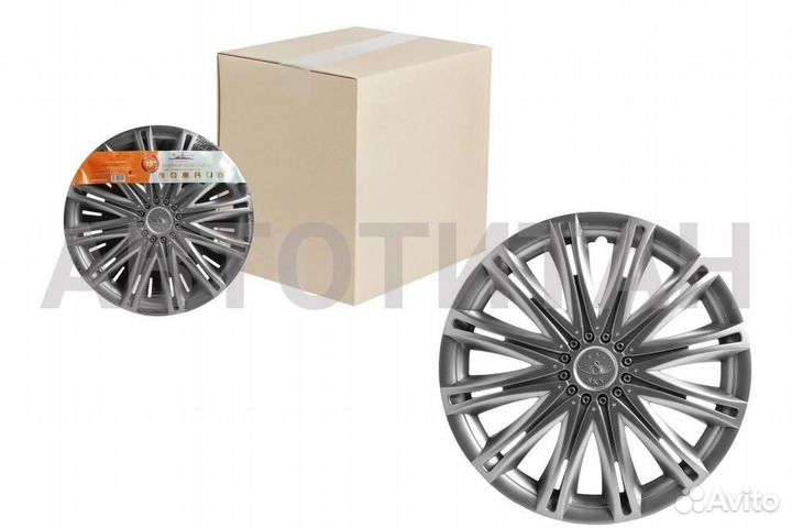 Колпаки колесные 13 Скай, серебристый, компл. 2 шт