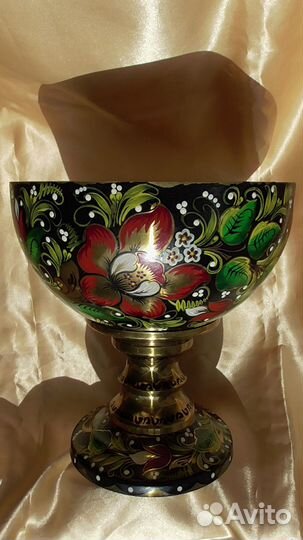 Ваза для фруктов СССР ручная роспись