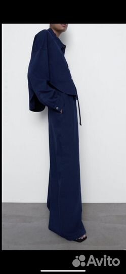 Широкие брюки zara из джинсы