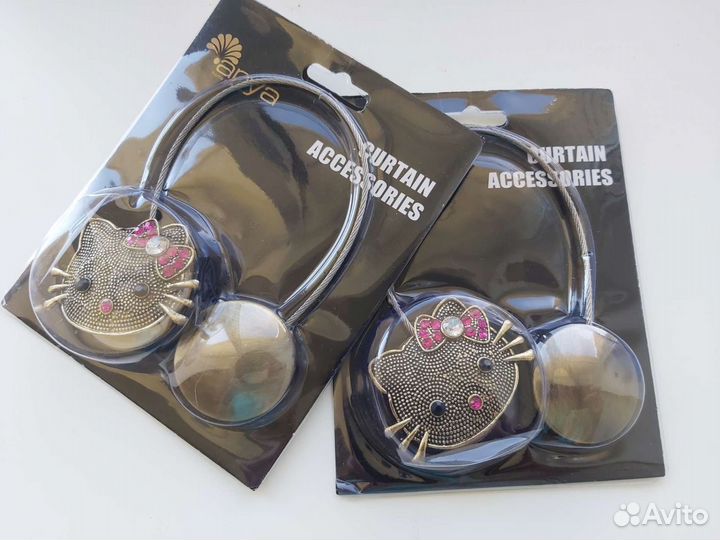 Магнитные держатели для штор Hello Kitty, новые