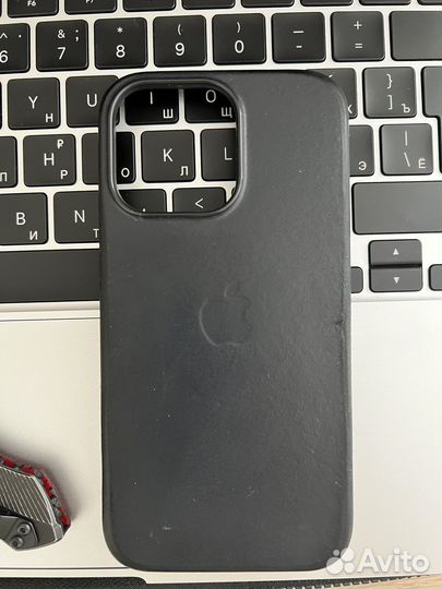 Оригинальный чехол leather case iPhone 13 pro