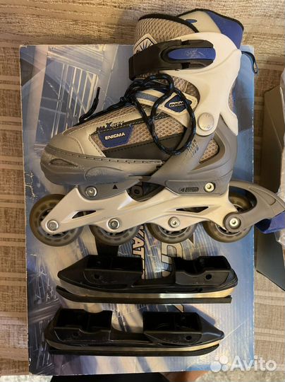 Коньки ролики 2в1 раздвижные 30-33 размер