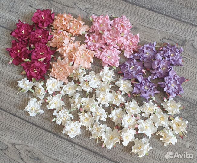 Бумажные цветы гардения