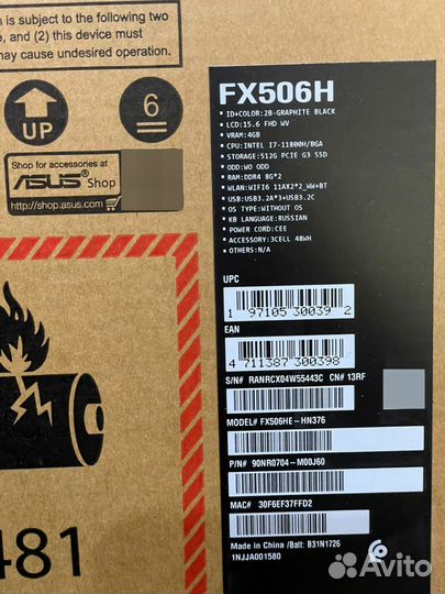 Новый Asus tuf gaming F15 i7 11800H