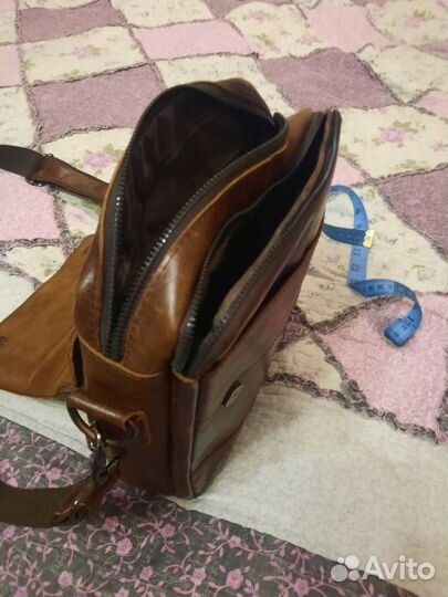 Барсетка кожаная мужская через плечо