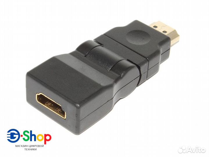 Переходник H46 hdmi мама-папа угловой 360