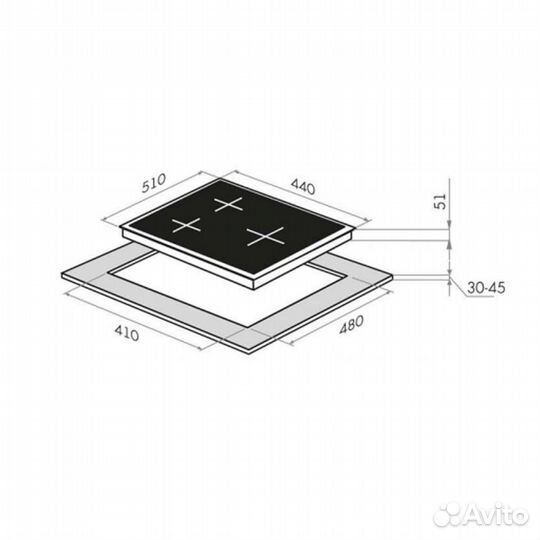 Газовая варочная панель homsair HGG431BK