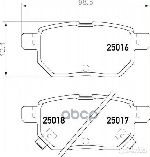 Колодки тормозные дисковые зад NP1071 nissh