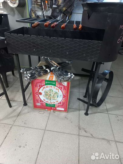 Мангал с печью под казан