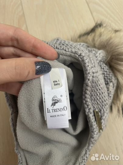 Шапка из натуральной шерсти Il trenino, новая