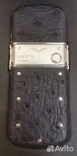 Vertu Constellation Polished Stainless Steel Black Leather