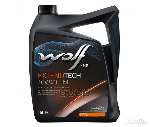 Масло моторное wolf extendtech 10W40 HM 4L Wolf