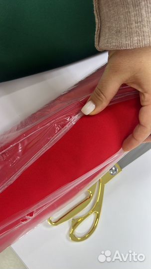 Скатерть красная из габардина на ваш размер