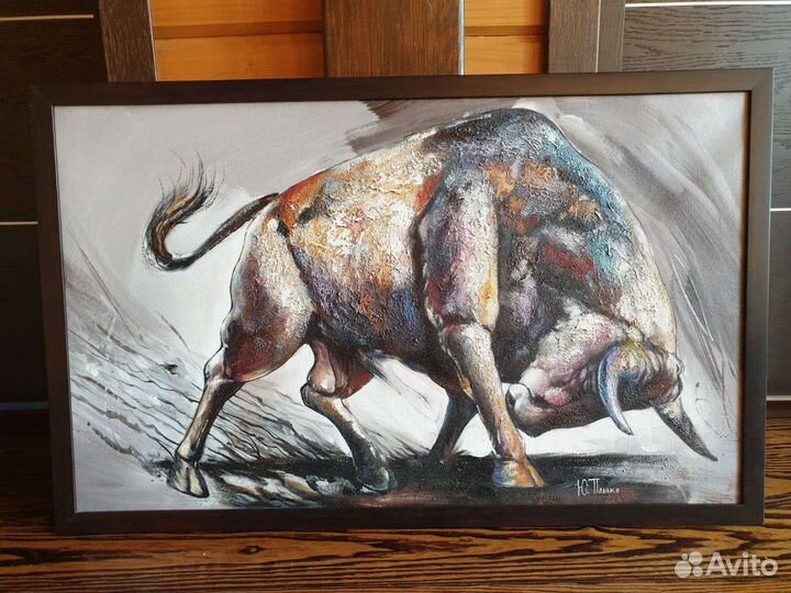 Картина маслом на холсте Бык