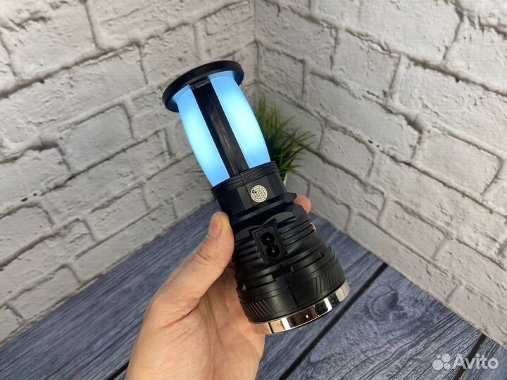 Фонарь ручной туристический / 3 режима +Повербанк