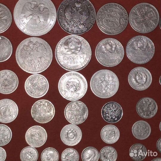 Коллекция серебрянных монет мира 1813-2010.(52шт)