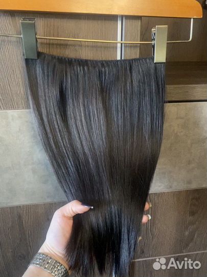 Волосы натуральные детские на трессе, 38 см