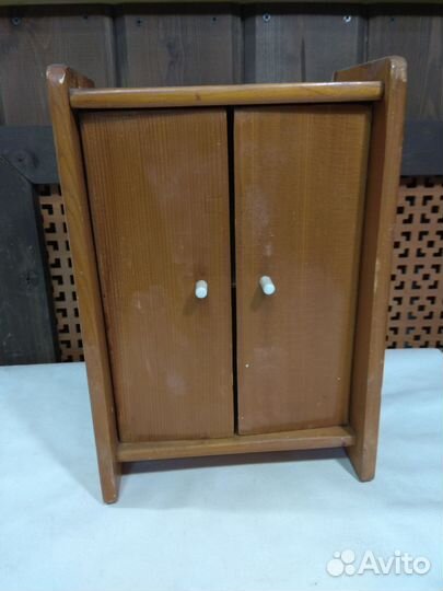 Кукольный шкаф деревянный СССР