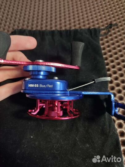 Зимняя катушка higashi hм-55 Blue/Red
