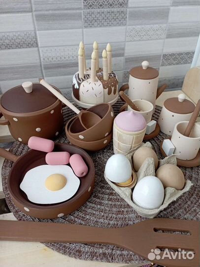 Набор деревянной посуды