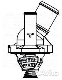 Термостат ford mondeo 00- (90С) (c корпусом)