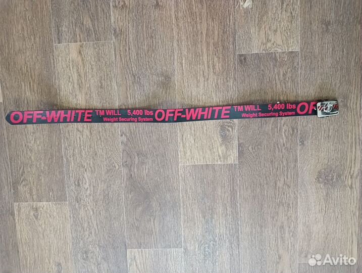 Пояс Off white чёрно-красный новый