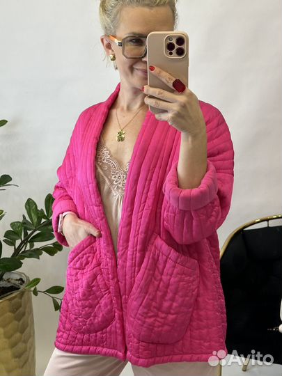 Фуфайка-жакет фуксия Италия