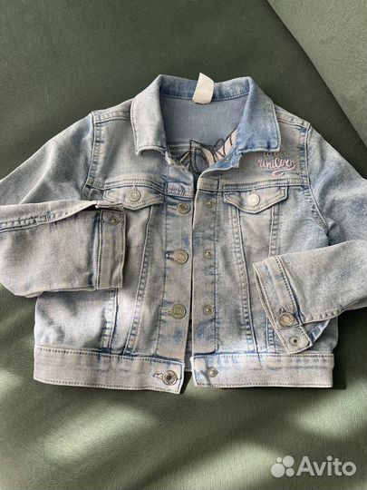 Джинсовая куртка на девочку 110