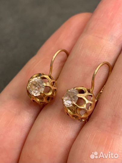 Серьги золотые 583 пробы СССР