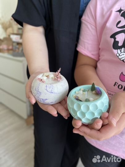 Мастер-класс по гипсу, бетону, свечам