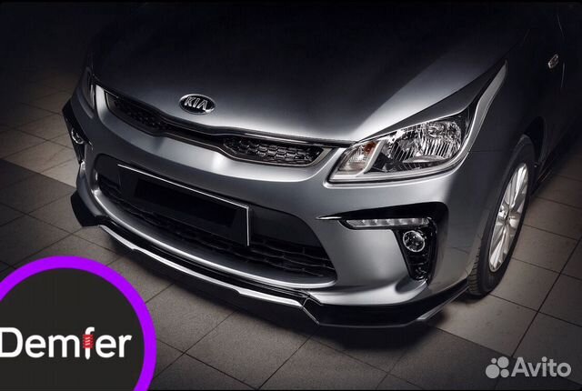 Сплиттер переднего бампера Kia Rio IV