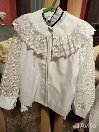 Блузка белая школьная 122 128