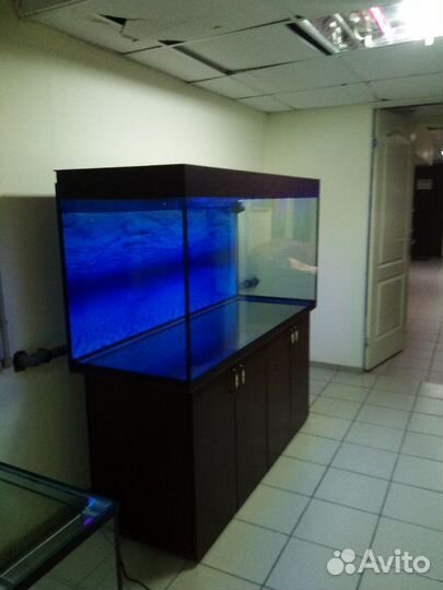 Аквариум620,биофильтр, свет, фон, подставка