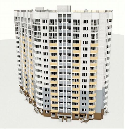 2-к. квартира, 70,1 м², 7/16 эт.