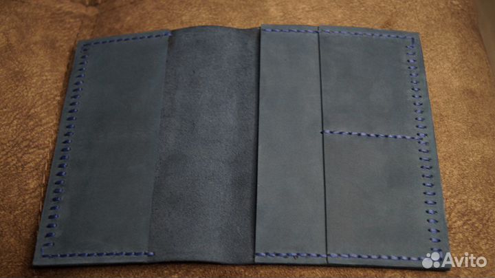 Паспортная обложка из натуральной кожи (ручной пож