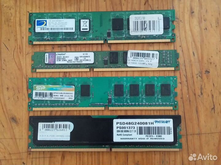 Оперативная память ddr2 ddr3 ddr4