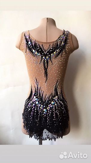 Купальник для художественной гимнастики черный