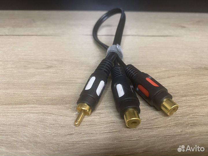 Переходник кабель 1rca папа х 2rca мама