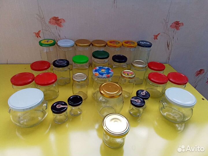 Банки стеклянные 2,5л, 0,45л, 0,5л. + Оригинальные