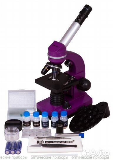 Микроскоп Bresser Junior Biolux SEL 40–1600x, фиол