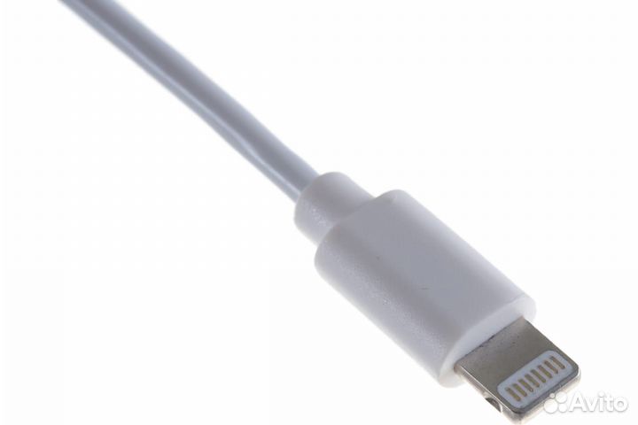 Кабель USB для iPhone 5/5S, белый, спираль, 1 м
