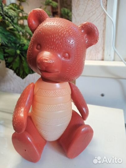 Игрушка СССР Медведь на резинке