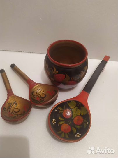 Деревянная посуда хохлома