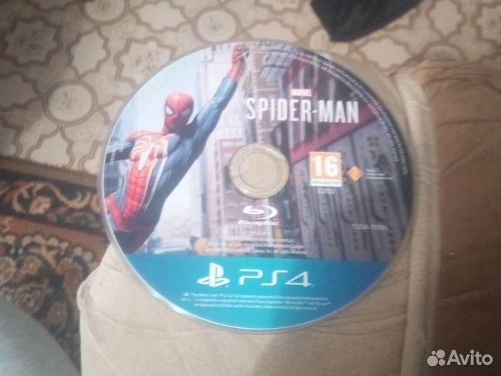 Marvel spider man ps4, диск