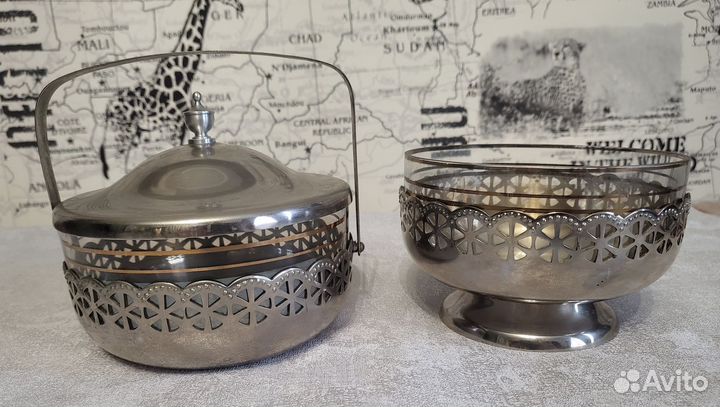 Сахарница конфетница, СССР, мельхиор