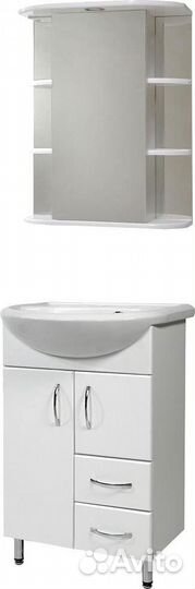 Тумба с раковиной санта Уют 55 2 двери, 2 ящика