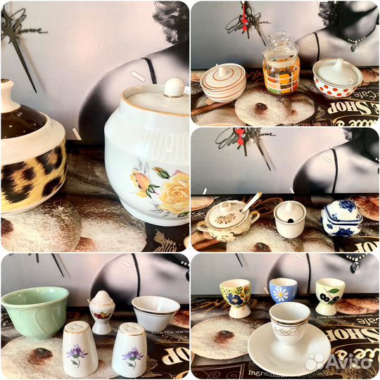 Сервизы, чайники, сахарницы, соусники