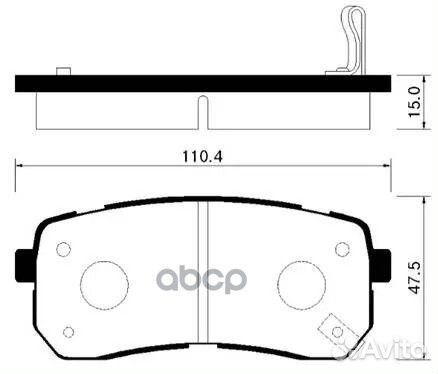 Колодки тормозные дисковые HP1037 HSB