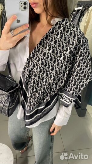 Платок шелковый Dior новый с биркой люкс качество